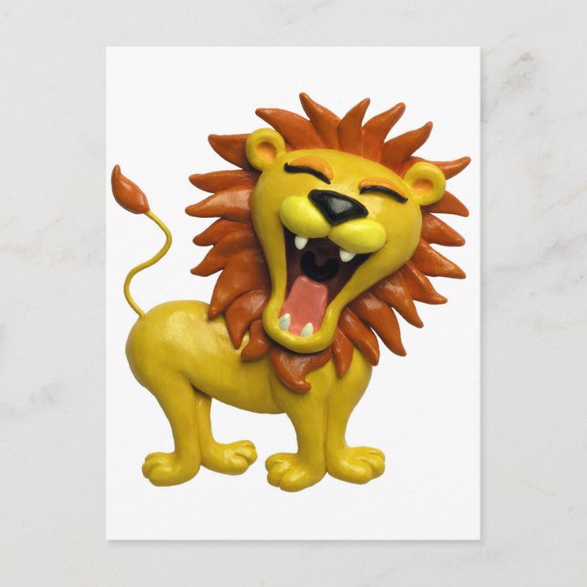 Cartão Postal Lion Roaring (Frente)
