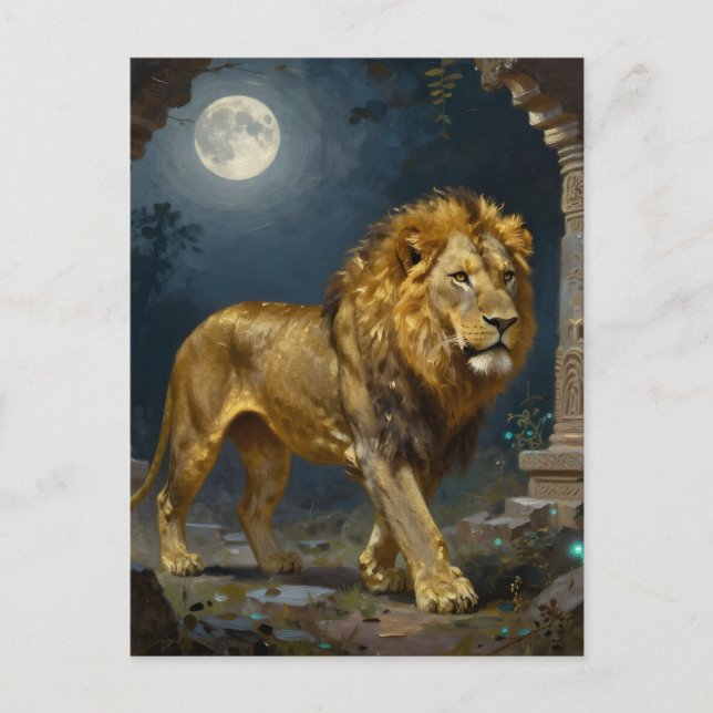 Cartão Postal Lion Themed | Keeping in Touch (Frente)