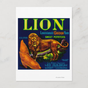 Cartão Postal Lion Yam LabelSunset, LA