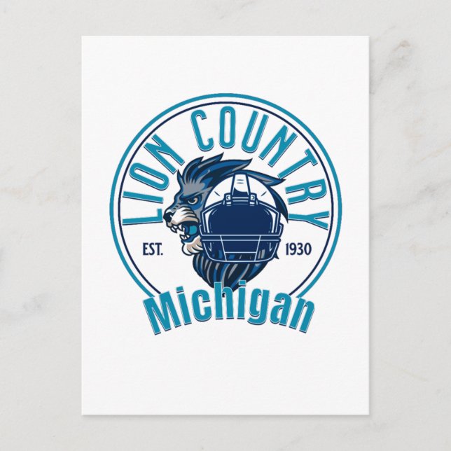 Cartão Postal Lions country (Frente)