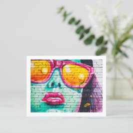 Cartão postal - Lipstick Urban Street Art