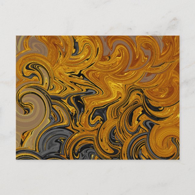 Cartão Postal Líquido Dourado (Frente)