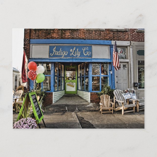 Cartão Postal Lírio Co. do índigo (Frente)