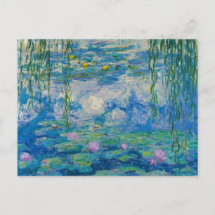 Cartão Postal Lírios, 1916-1919, por Claude Monet