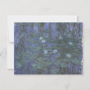 Cartão Postal Lírios Aquáticos Azuis Monet
