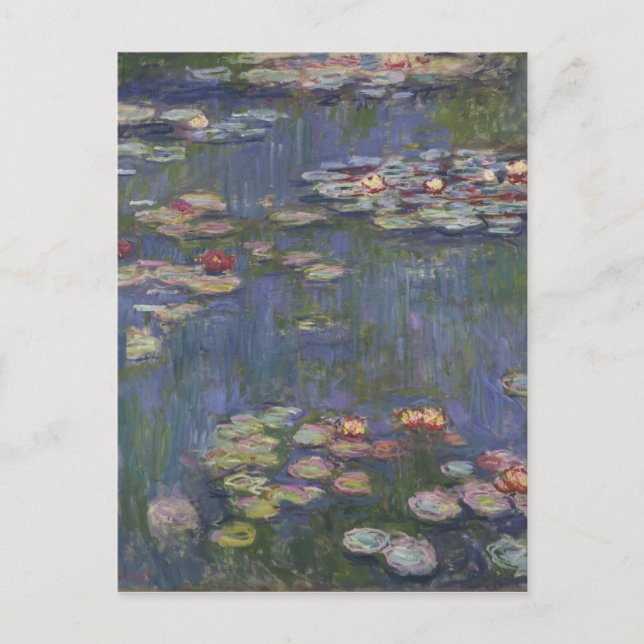 Cartão Postal Lírios d'água de Claude Monet (Frente)