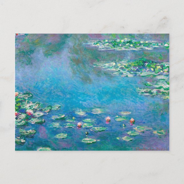 Cartão Postal Lírios d'água de Claude Monet (Frente)