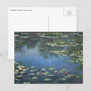 Cartão Postal Lírios de Claude Monet, Flores Vintage