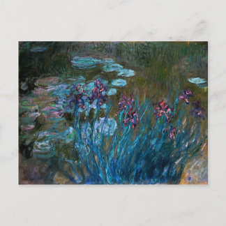 Cartão Postal Lírios e Irises, Claude Monet