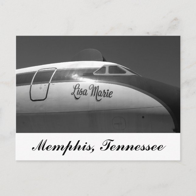 Cartão Postal Lisa Marie Airplane Memphis Tennessee (Frente)