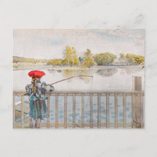 Cartão Postal Lisbet Fisheries by Carl Larsson, Vintage Fine Art