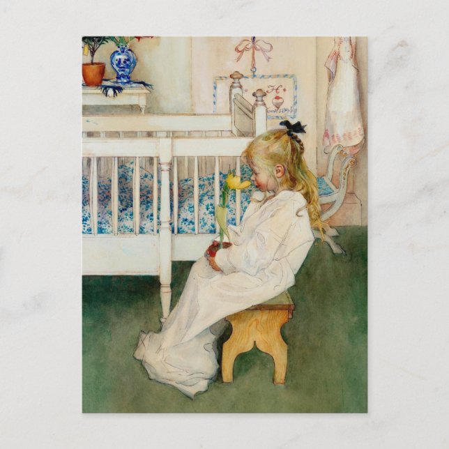 Cartão Postal Lisbeth com Tulipa Amarela (Frente)