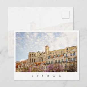 Cartão Postal Lisboa - Convento do Carmo e Edifícios Modernos