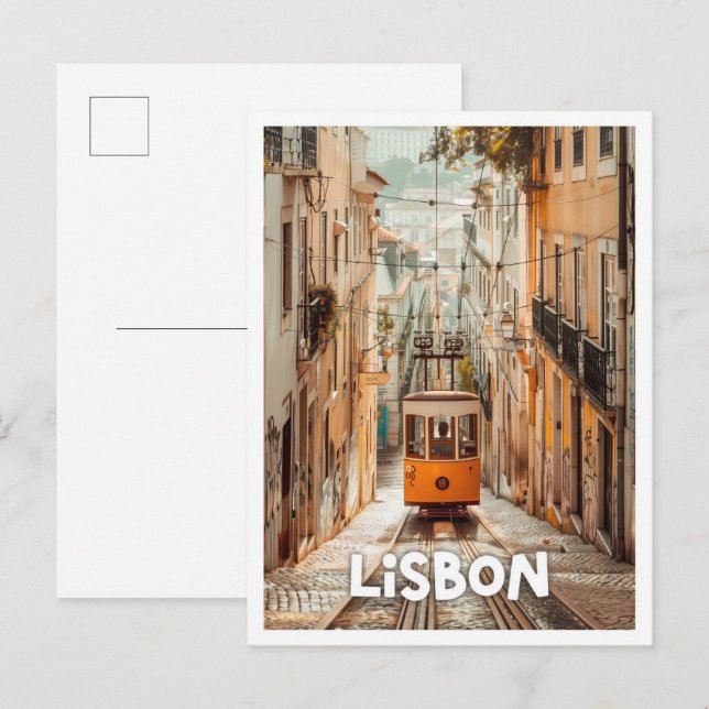 Cartão Postal Lisboa Portugal Art viagem famoso lugar (Frente/Verso)