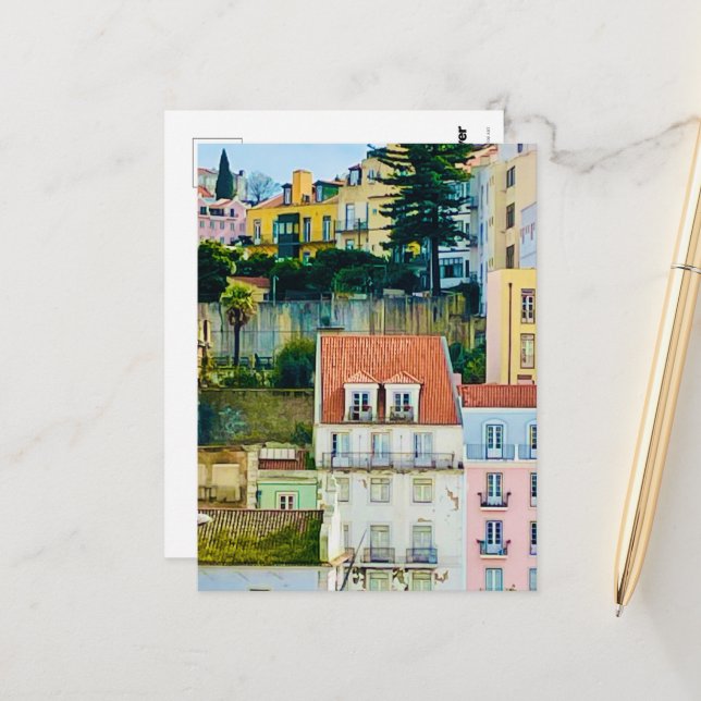 Cartão postal, Lisboa Portugal Europa, Viagem (Frente/Verso In Situ)