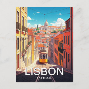 Cartão Postal Lisboa Portugal Panteão Alfama Anime