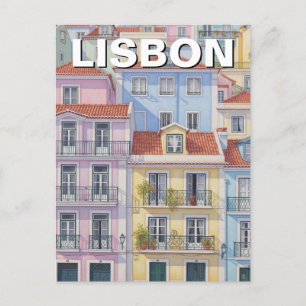 Cartão Postal Lisboa Portugal Pantheon Alfama Pastel