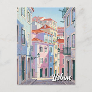 Cartão Postal Lisboa Portugal Pantheon Alfama Pastel
