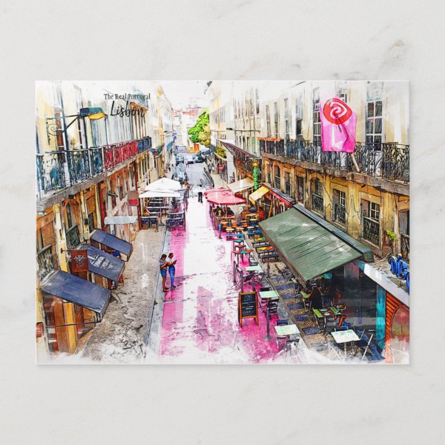 Cartão Postal Lisboa - Portugal Real (Frente)