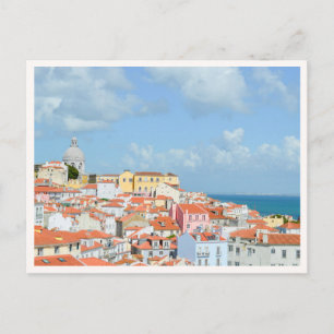 Cartão Postal Lisboa Portugal Telhados Vermelhos Vista para o Oc