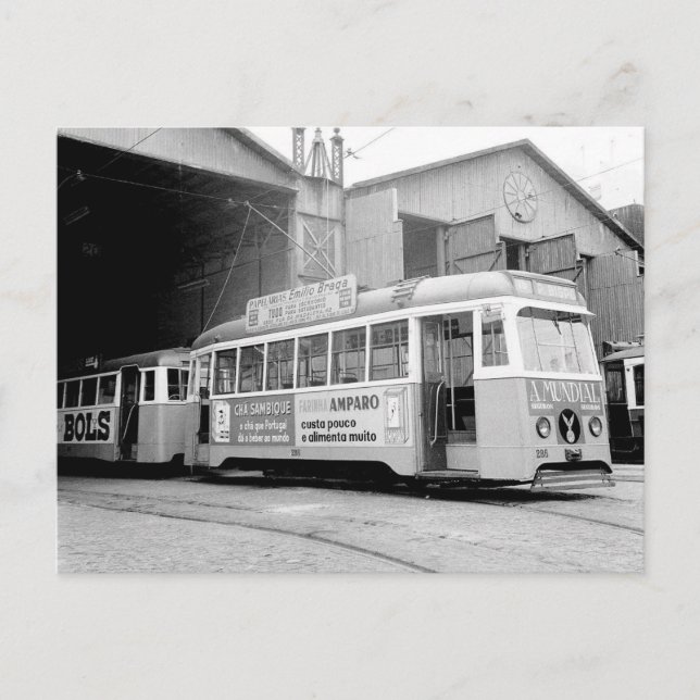 Cartão postal Lisboa Portugal Tram 1969 (Frente)