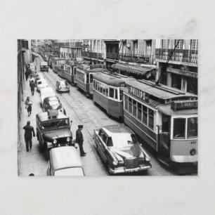 Cartão postal Lisboa Portugal Trams 1969