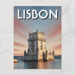 Cartão Postal Lisboa Portugal Viagem Torre de Belém