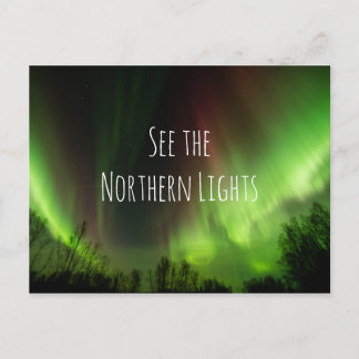 Cartão Postal Lista de desejos inspiradora Viagem Aurora Boreal