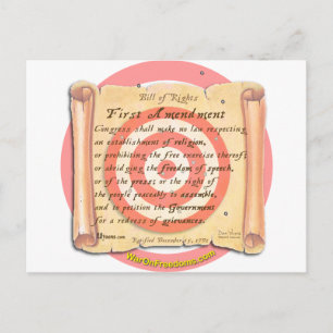 Cartão Postal Lista de Direitos