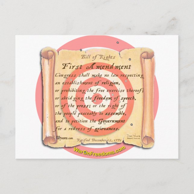 Cartão Postal Lista de Direitos (Frente)