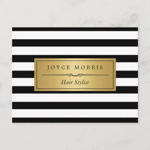 Cartão Postal Lista de Estilos de Cabelo - Estirpes Brancas Negr