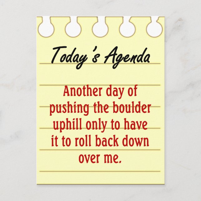 Cartão Postal Lista de Tarefas (Frente)