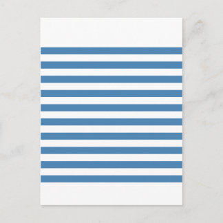 Cartão Postal Listras Amplas - Azul Branco e Aço