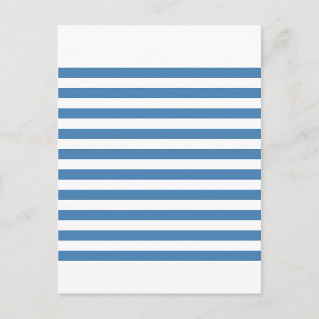 Cartão Postal Listras Amplas - Azul Branco e Aço (Frente)