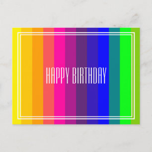 Cartão Postal Listras Coloridas