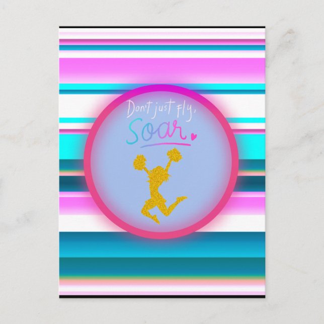 Cartão Postal Listras de animação "Não voe, Soar" Stripes (Frente)