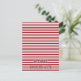 Cartão Postal Listras de Bastão de Natal