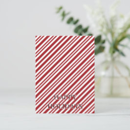 Cartão Postal Listras de Bastão de Natal