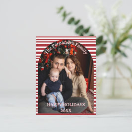 Cartão Postal Listras de Bengala de Natal Personalizadas
