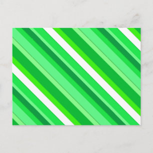 Cartão Postal Listras de doces em camadas - esmeralda verde e br