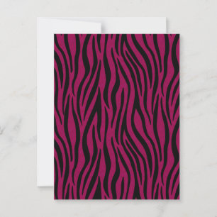 Cartão Postal Listras de Zebra em Impressão Safari Preta e Magen