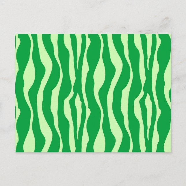 Cartão Postal Listras de zebra - Lâminas de Verde limão (Frente)