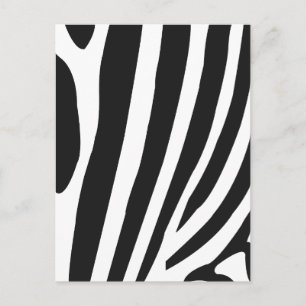 Cartão Postal Listras de Zebra Preta e Branca
