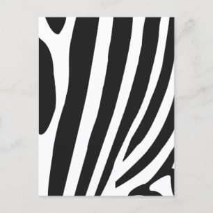Cartão Postal Listras de Zebra Pretas e Brancas