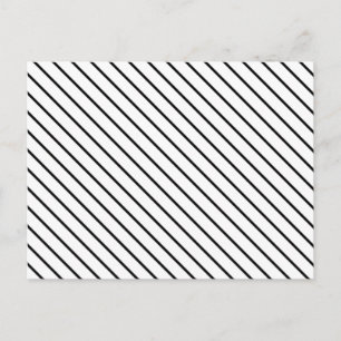 Cartão Postal Listras diagonais - branco e preto