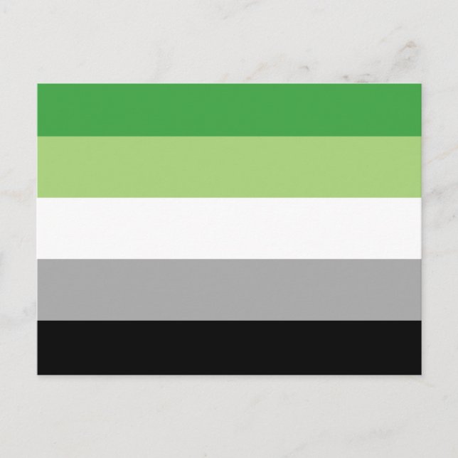 Cartão Postal Listras do Orgulho Aromântico (Frente)