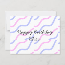 Listras roxas rosa com texto de aniversário feliz