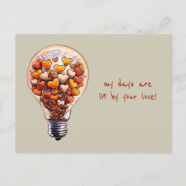 Cartão Postal Lit by Love