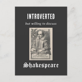 Cartão Postal Literatura Dramática de Shakespeare Introvertido E