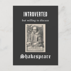 Cartão Postal Literatura Dramática de Shakespeare Introvertido E